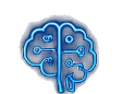 Thin-line brain icon